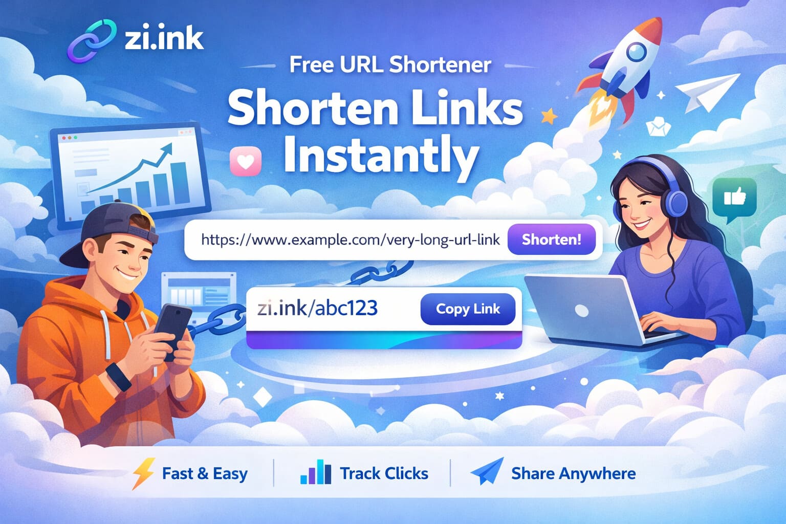 Free URL Shortener - Zi.Ink